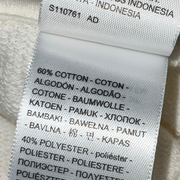 Levi's Women's Graphic Cropped Cotton Blend Laundry Day Hoodie XXL CREAM NWT - Picture 7 of 13